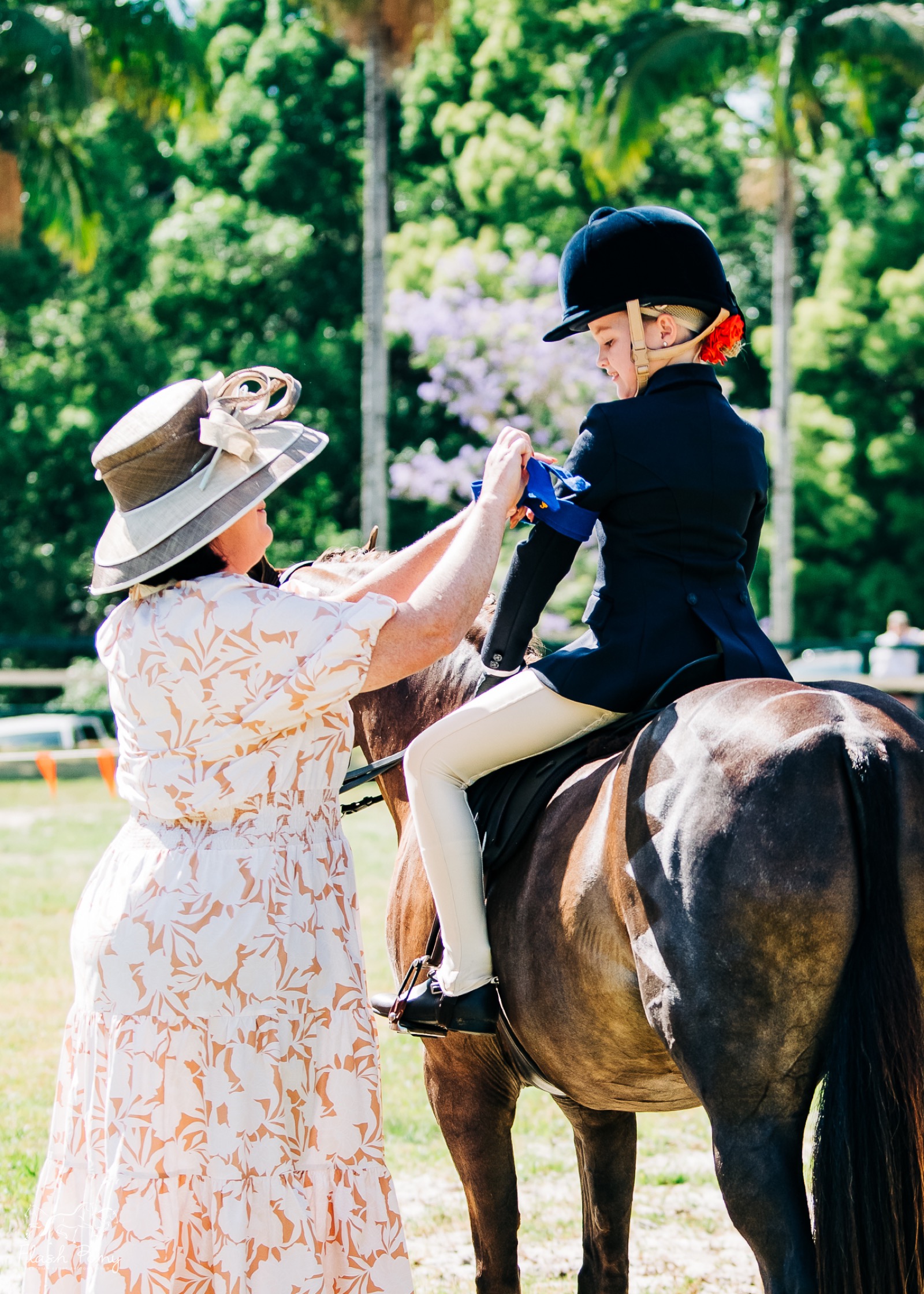 Mum and young rider