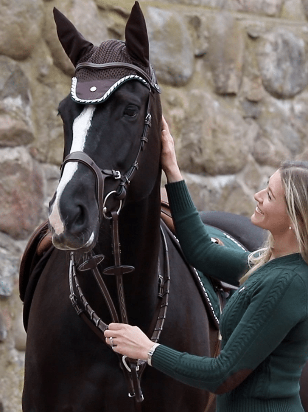 PSoS Ear Bonnet, Emerald, Full - Equestrian Hub
