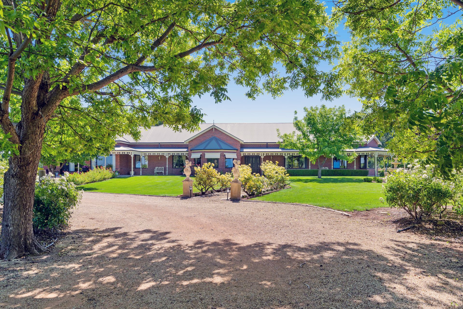 Set amongst a fabulously maintained vineyard and equine facilities, this property is one of a kind.