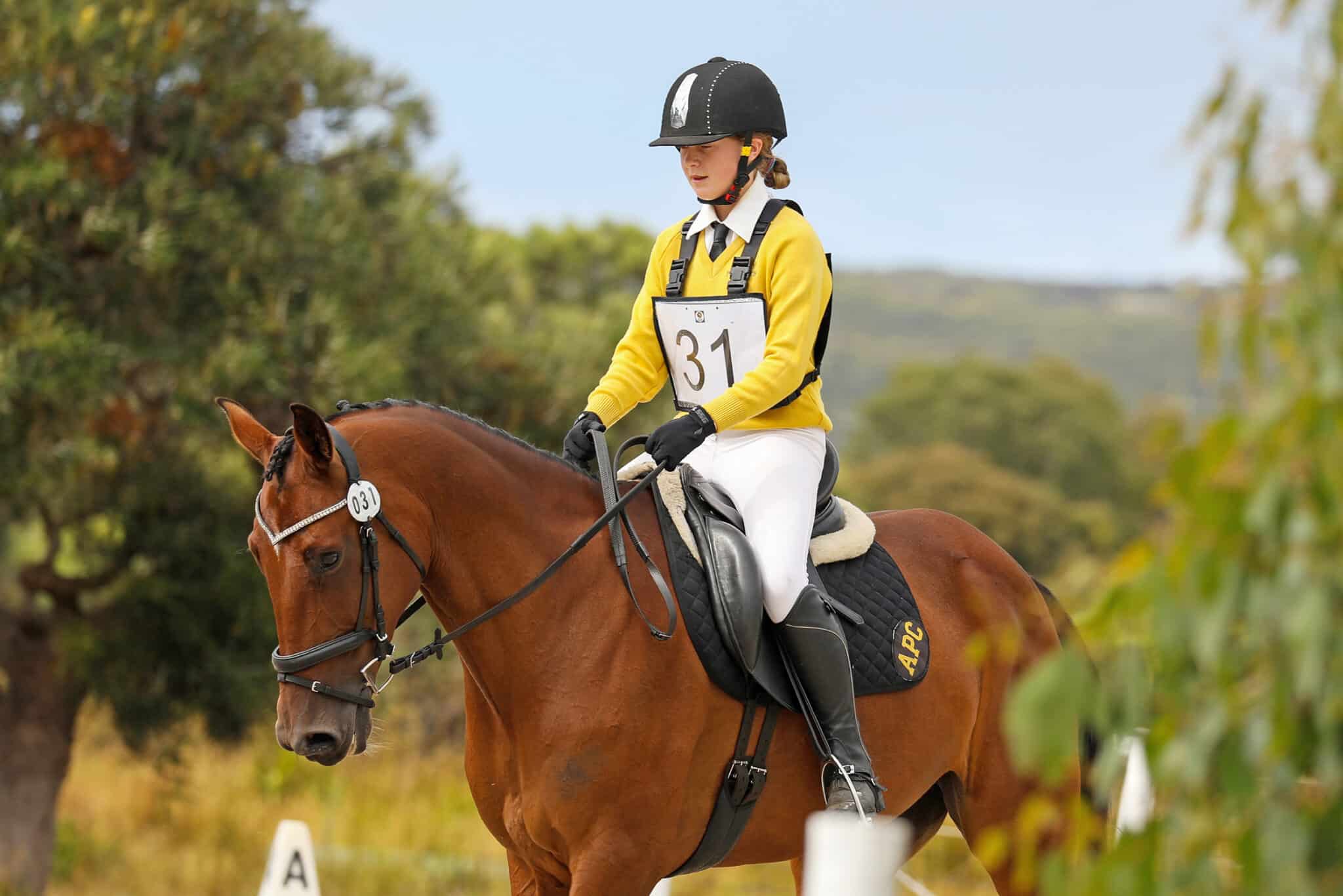 Talented young rider Mackenzie Wallrodt and Ajay in the 2021 APC ODE (Image by SWB Photography).