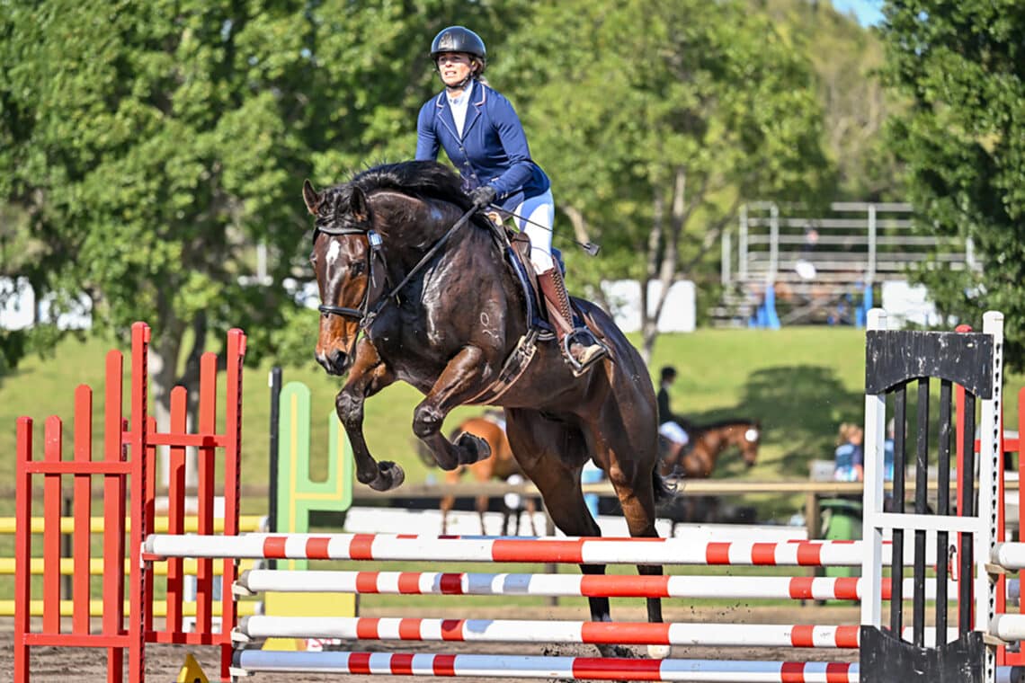 Christine and Myal High Omega placed 4th in the first class and 9th overall in the Equimillion 80cm Open Two Phase. Image by: Rodney’s Photography