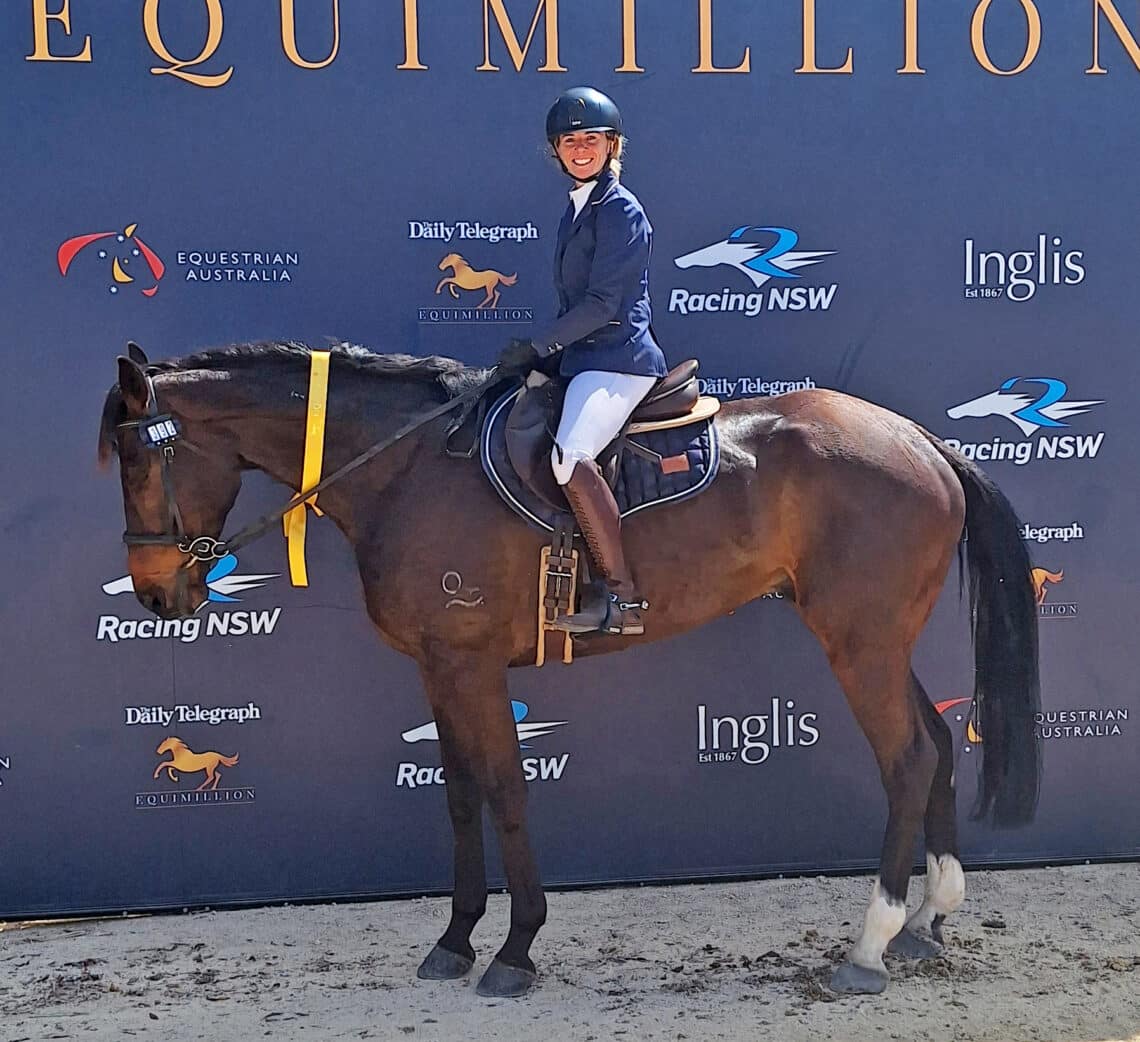 Christine and Myal High Omega placed 4th in the first class and 9th overall in the Equimillion 80cm Open Two Phase. Image by: Rodney’s Photography