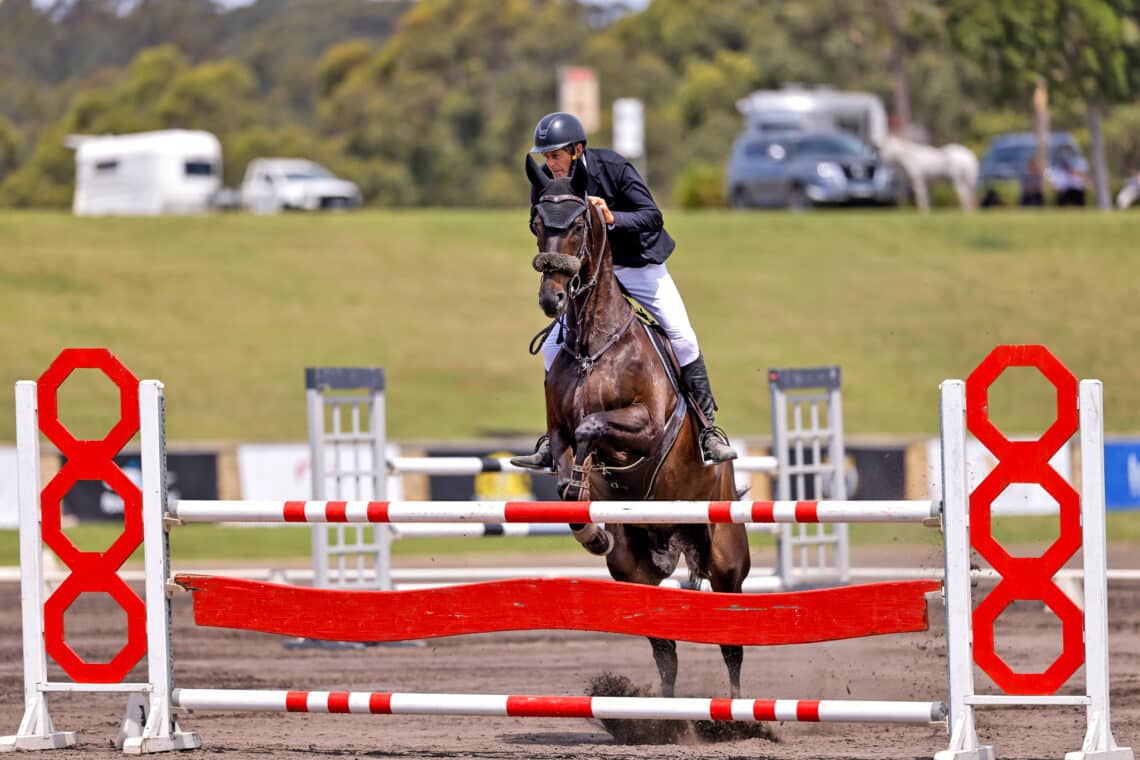 Clem Smith and Where’s Cameron, 1st in the 1.2m Open Two Phase. Images by Rodney’s Photography